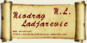 Miodrag Lađarević vizit kartica